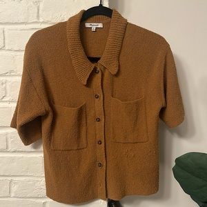 Madewell Chestnut Brown Texture Cardigan